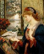 Marie Spartali Stillman Love s Messenger oil painting artist